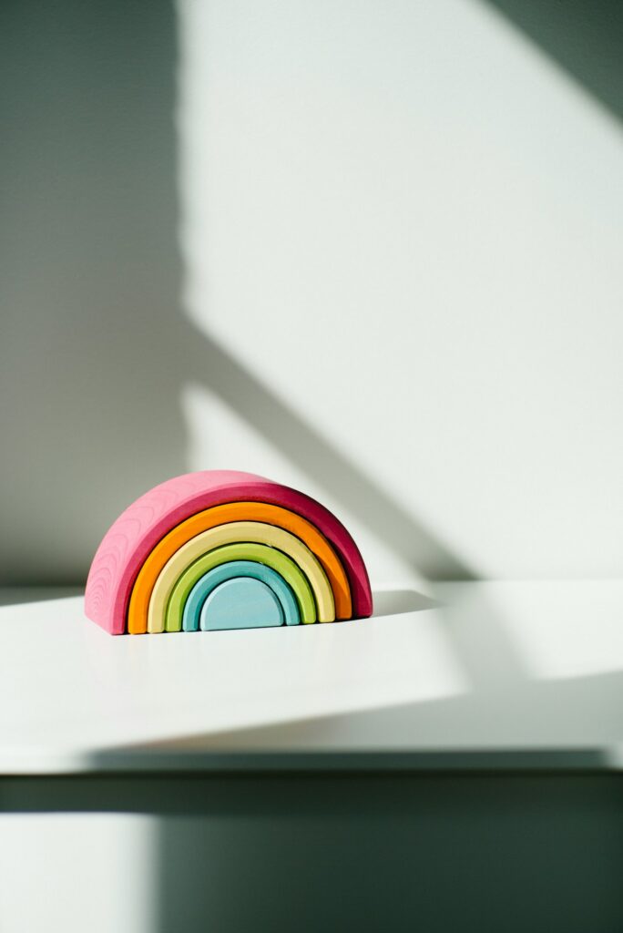 Handcrafted Wooden Rainbow Stacker